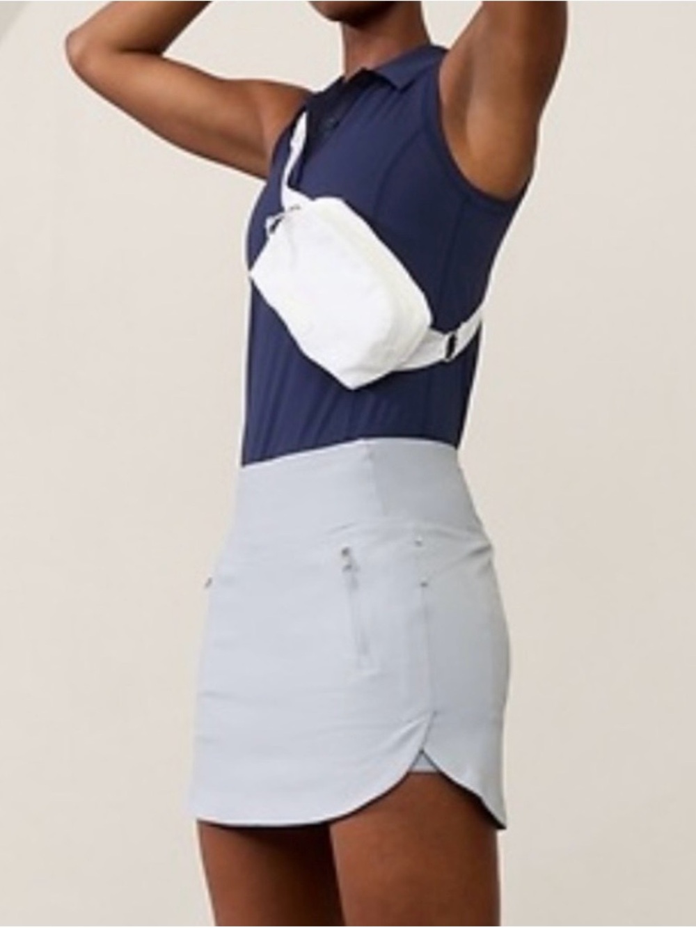 Athleta Fairway High Rise Golf Skort in Snowfall Blue, size XL
